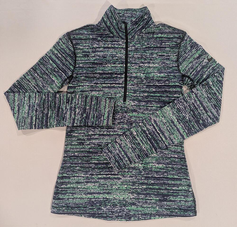 Nike Pullover Womens M Multicolor Dri-FIT 1/4 Zip Mock Neck Running Top Athletic